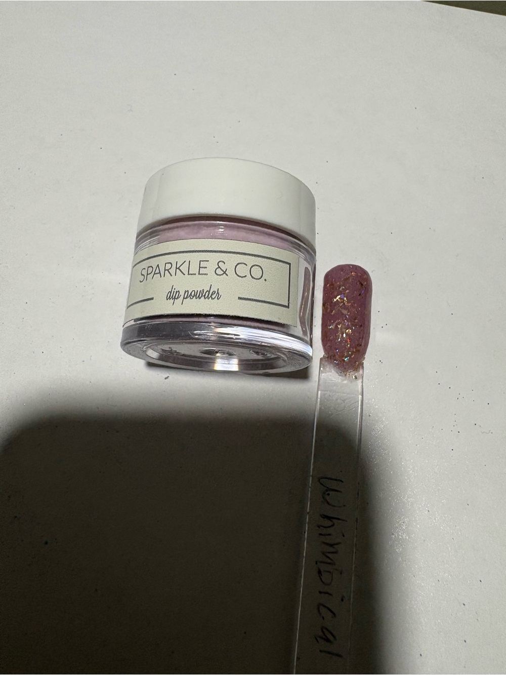 Sparkle & Co Whimsical Woods purple sparkly dip nail powder